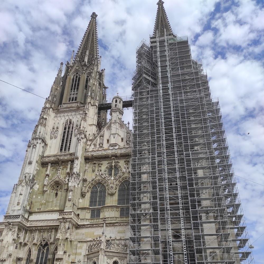 St. Stephen's Cathedral in Vienna, covered in scaffolding.